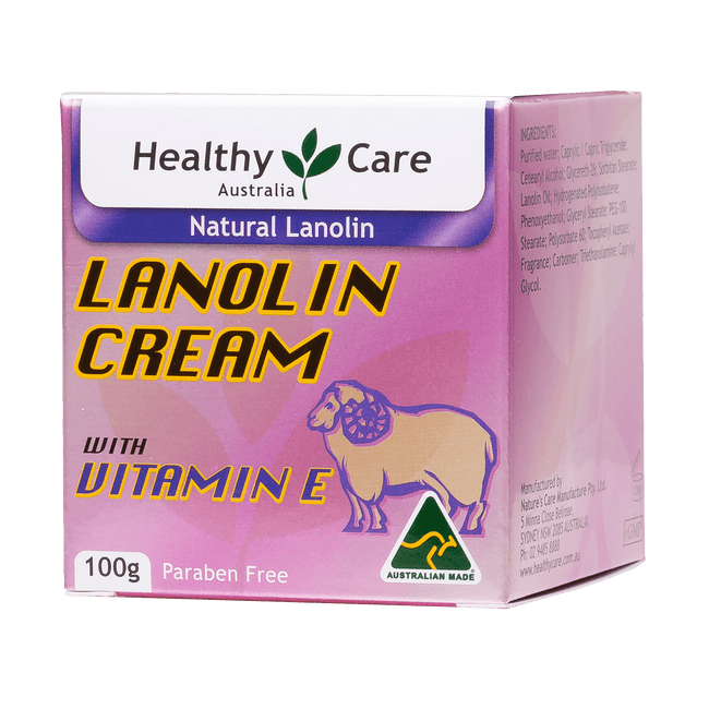 Healthy Care Lanolin Cream with Vitamin E 100g