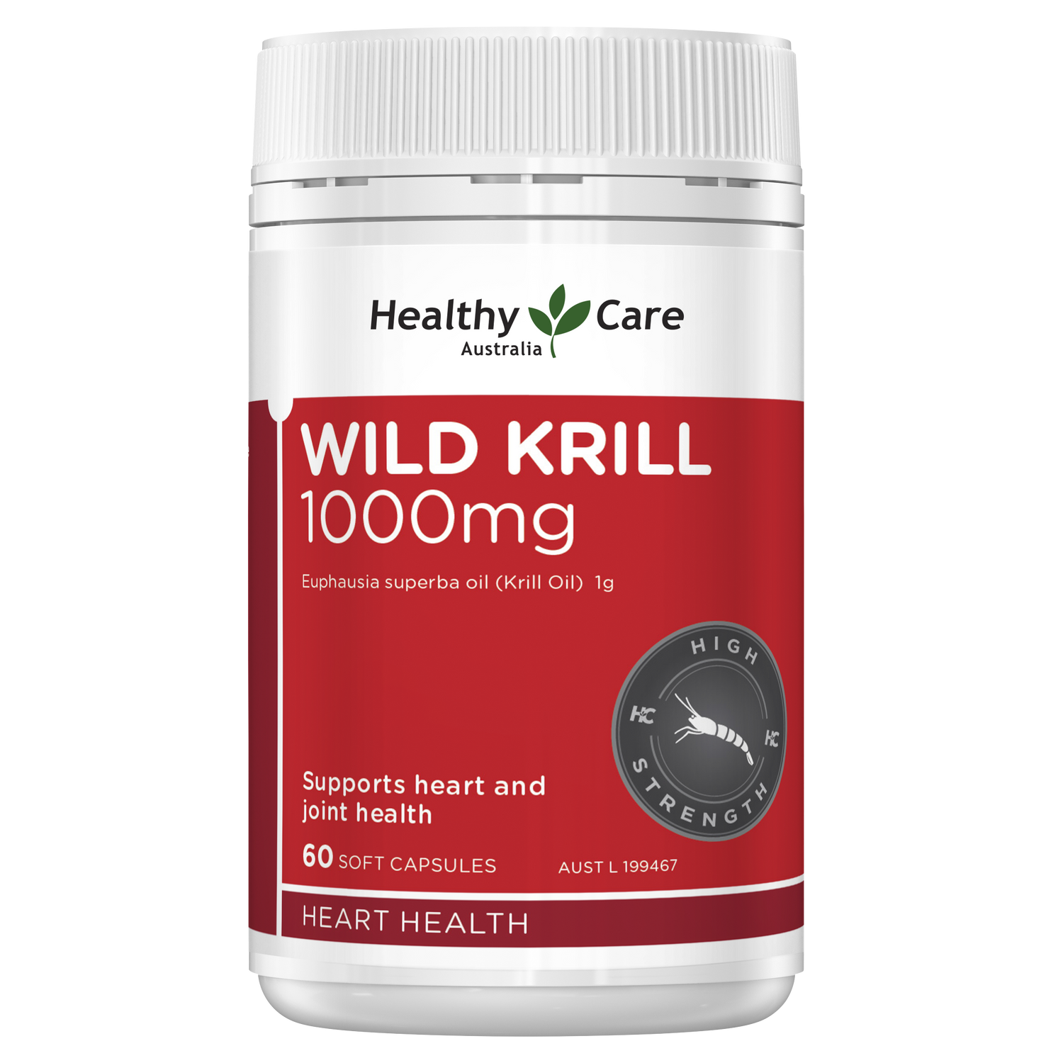 Healthy Care Wild Krill Oil 1000mg 60 Capsules