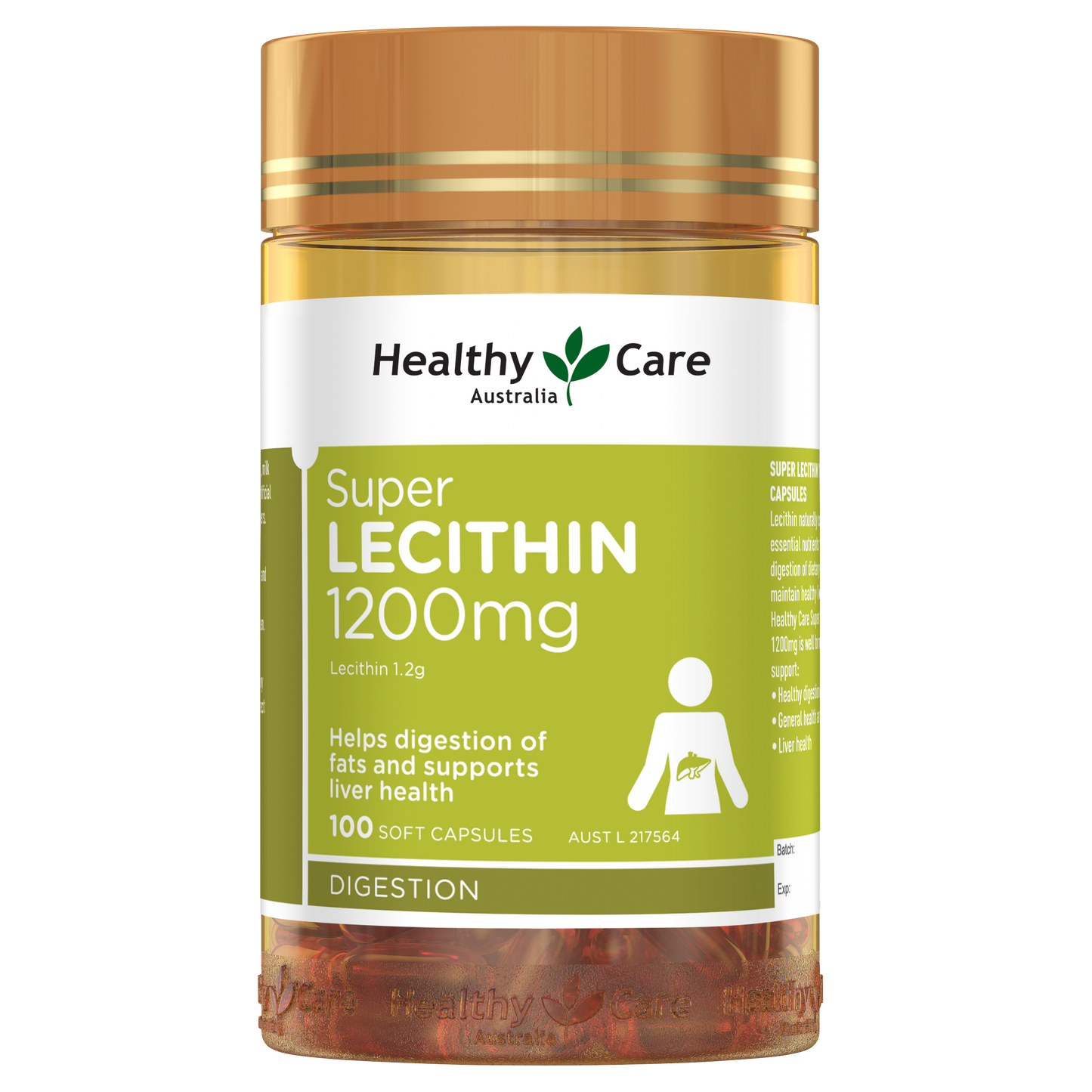 Healthy Care Super Lecithin 1200mg 100 Capsules