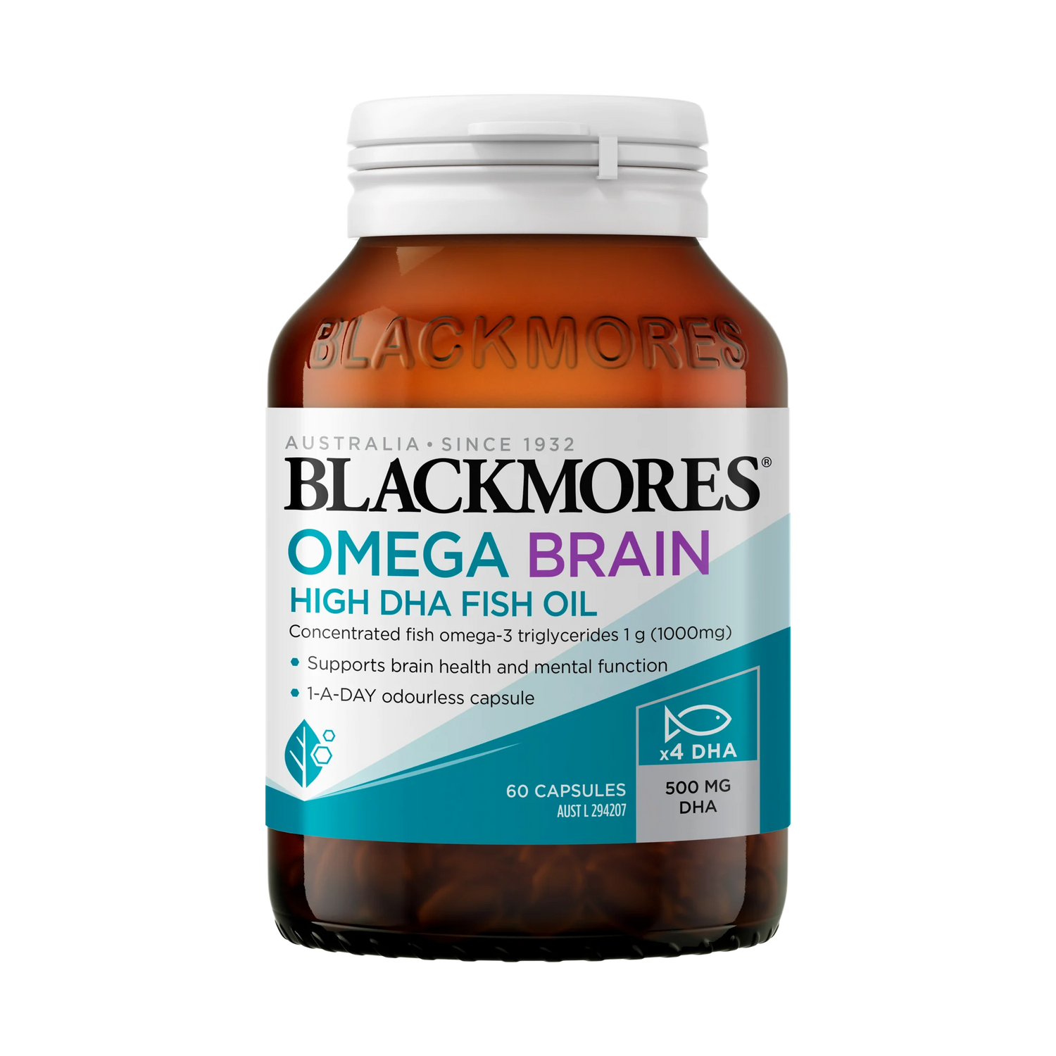 Blackmores Omega Brain High DHA Fish Oil 60 Capsules