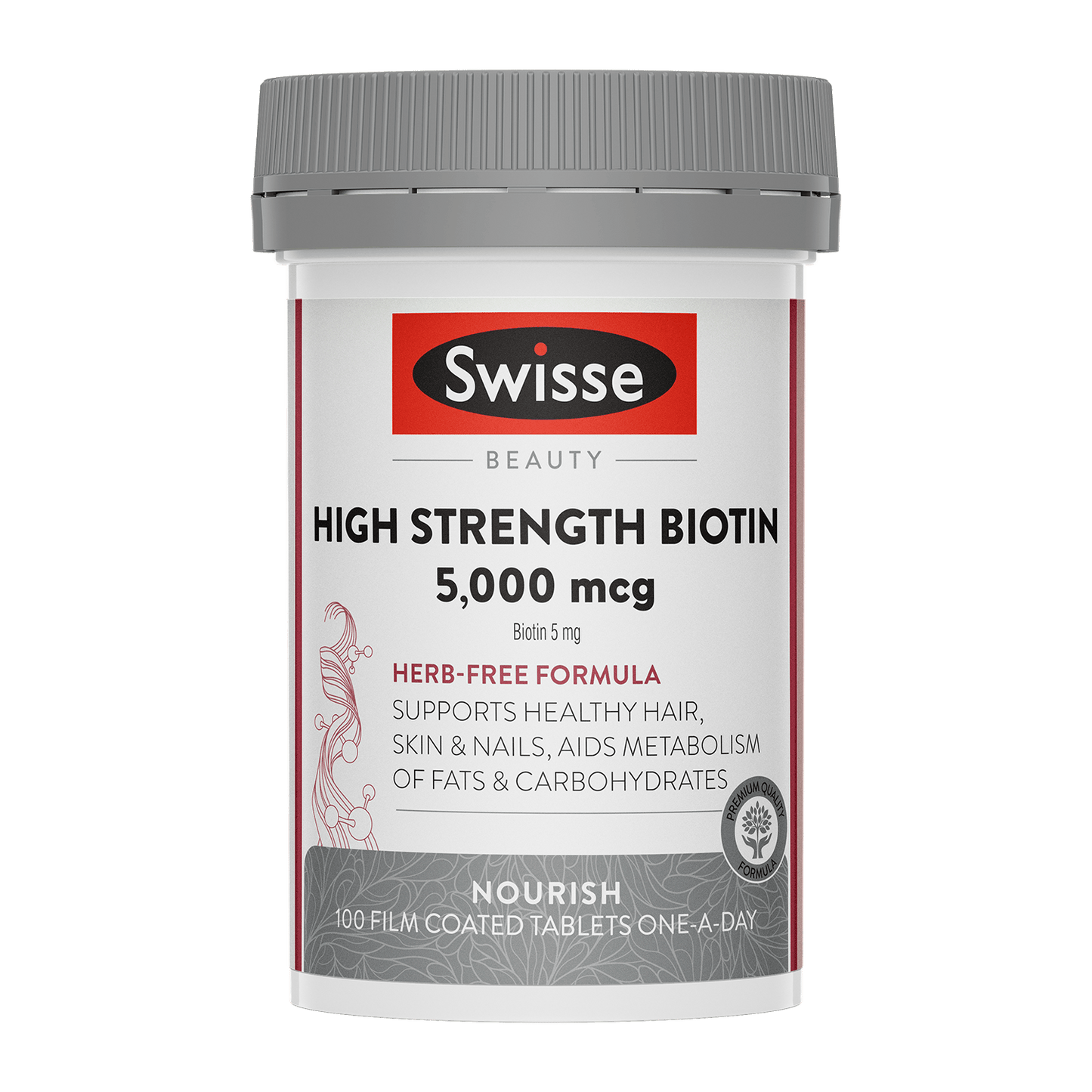 Swisse Beauty High Strength Biotin 5000mcg 100 Tablets