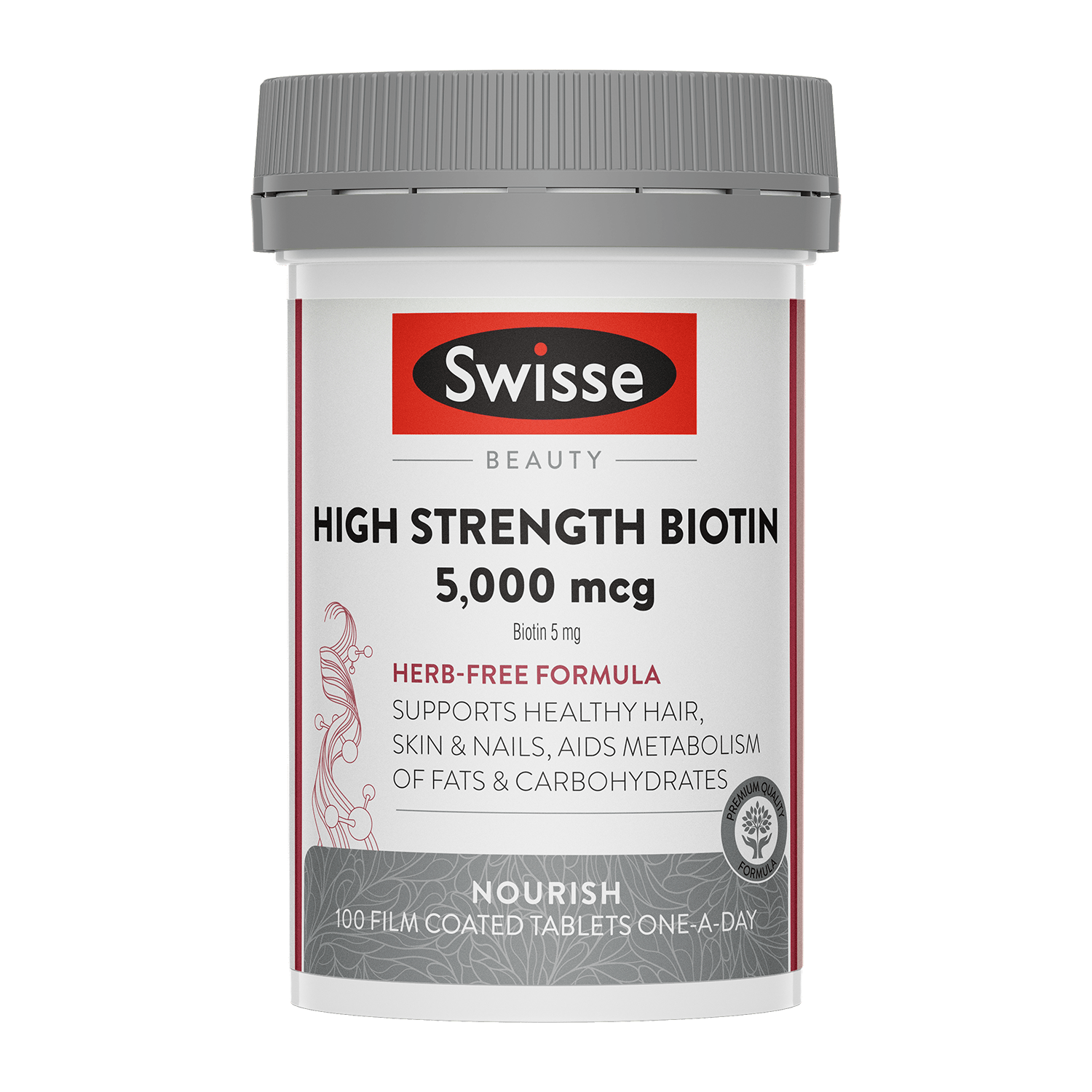 Swisse Beauty High Strength Biotin 5000mcg 100 Tablets