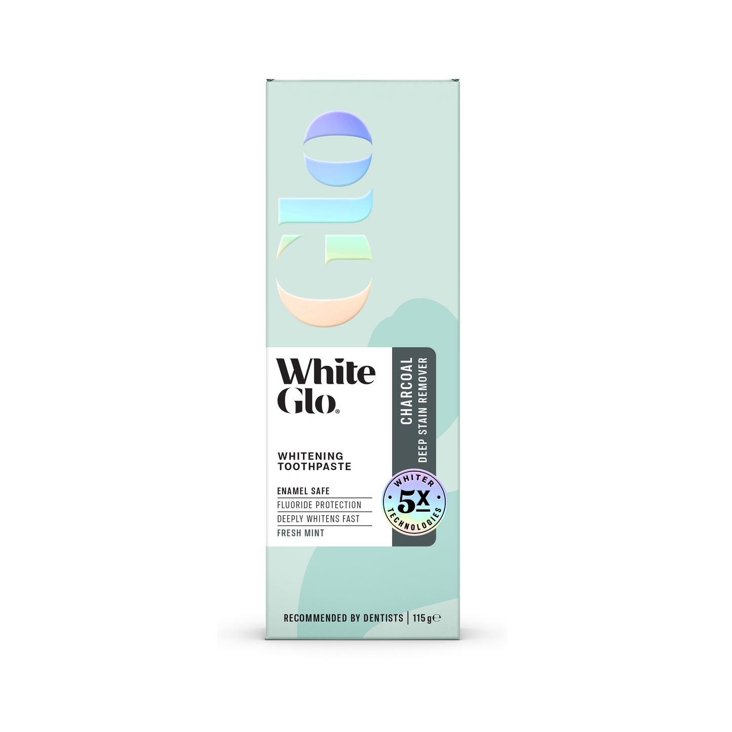 White Glo Charcoal Deep Stain Remover Toothpaste 115g