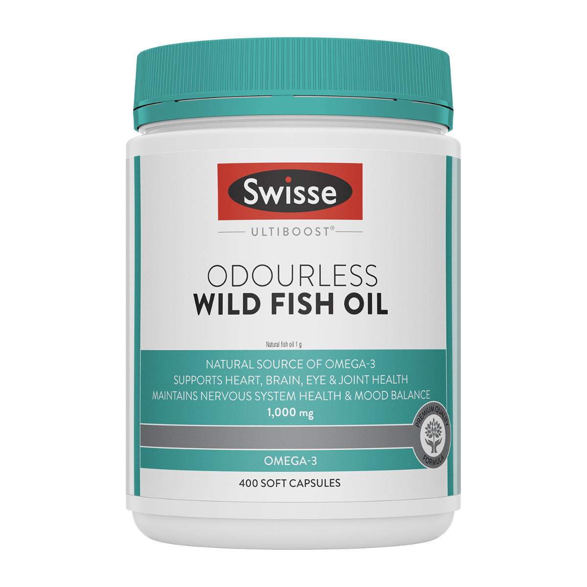 Swisse Ultiboost Odourless Wild Fish Oil 1000mg 400 Capsules