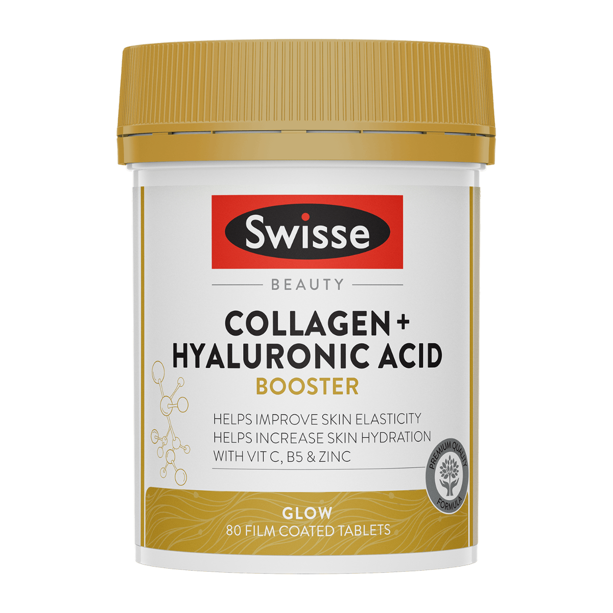 Swisse Beauty Collagen + Hyaluronic Acid Booster 80 Tablets