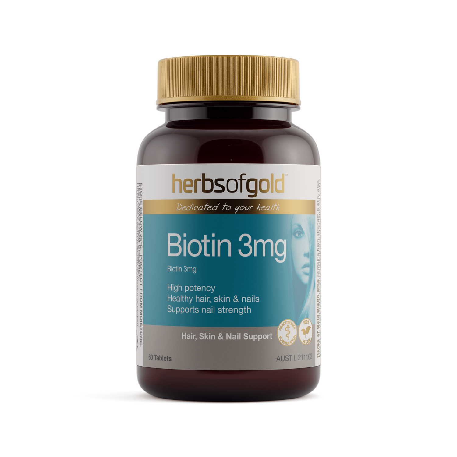 Herbs of Gold Biotin 3mg 60 Tablets