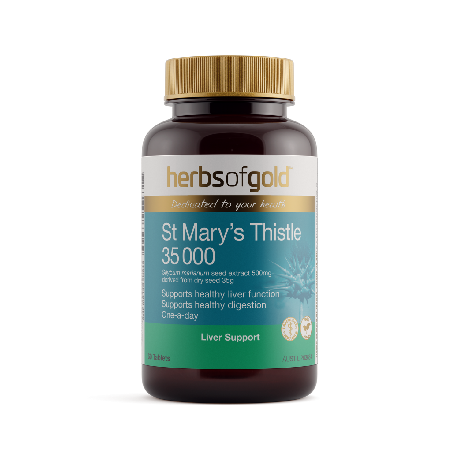 Herbs of Gold St Mary's Thistle 35,000 60 Tablets